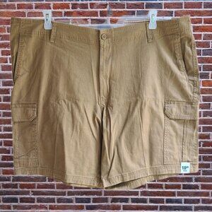 George Mens Casual Cargo Shorts 10" Inseam Light Brown Size 46